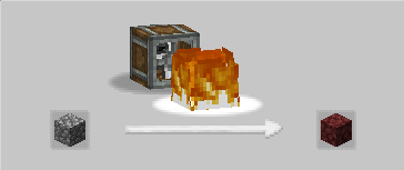 Cobblestone -> Netherrack