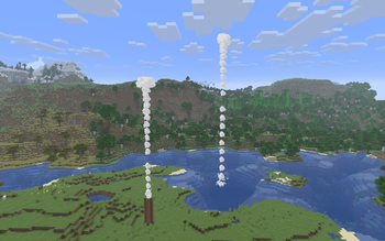 2 tall geysers