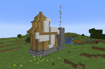 A mill and greenhouse