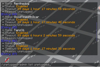 Listing of Unplugged Bots