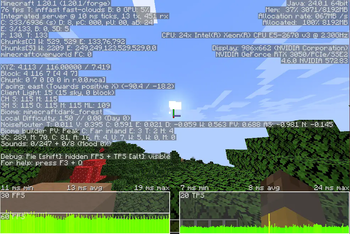 Vanilla generated world with seed 111