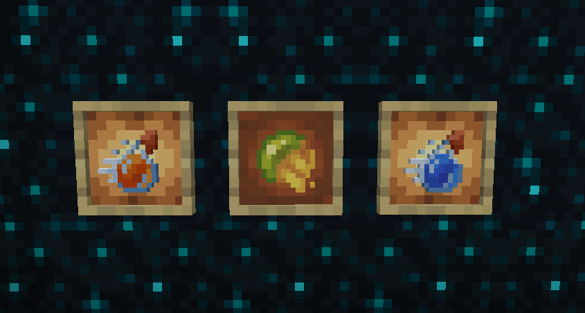 From left to right: Throwable Lava, Explosive Magma, Throwable Water