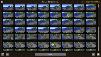a whole display of screenshots taken every second