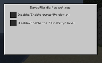 Settings menu