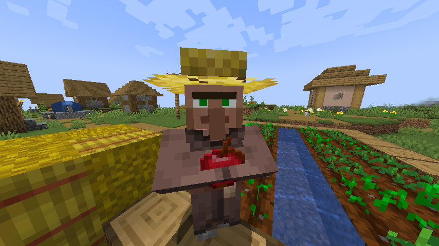 Villager Holding a Apple
