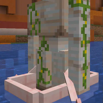 Iron Golem in a boat