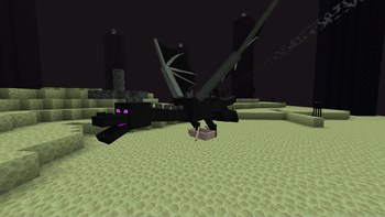 Ender Dragon in a boat