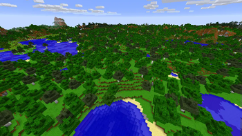 A Forest With Minecraft Recolored