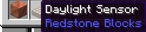 Daylight Detector renamed to Sensor.