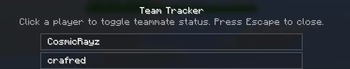 Team Tracker - Player Selector