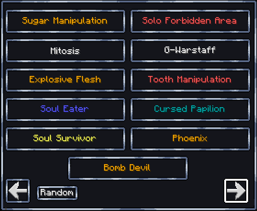 Cursed Fate: Technique Selection — screenshot 3