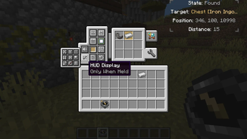 Compass settings menu