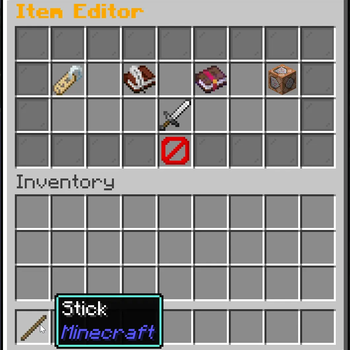 Screenshot Main item menu