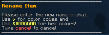 Rename your Item