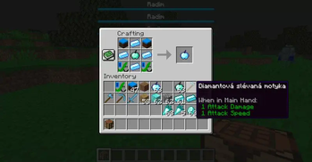 Enchanted diamond apple crafting recipe