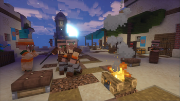 Guards in village
