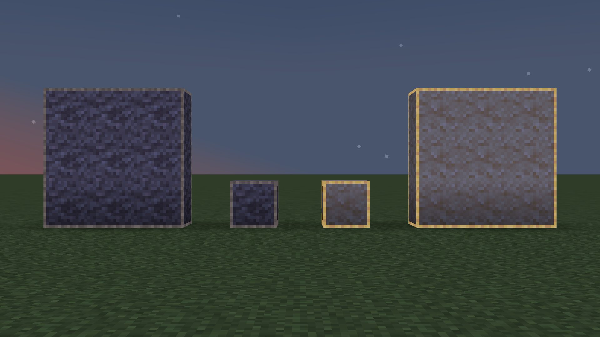 Showcasing both blocks and their emissive and connecting properties.
