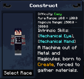 Choosing the Construct Race!