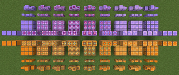 Warm and Lavender tile set.