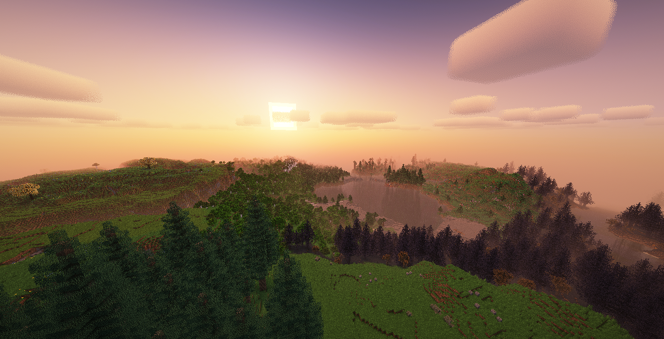 The spawn of the 4th version of the server, with 32 chunks and 10 fps