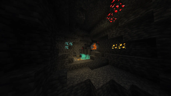 Glowing Ores and blue Cobs