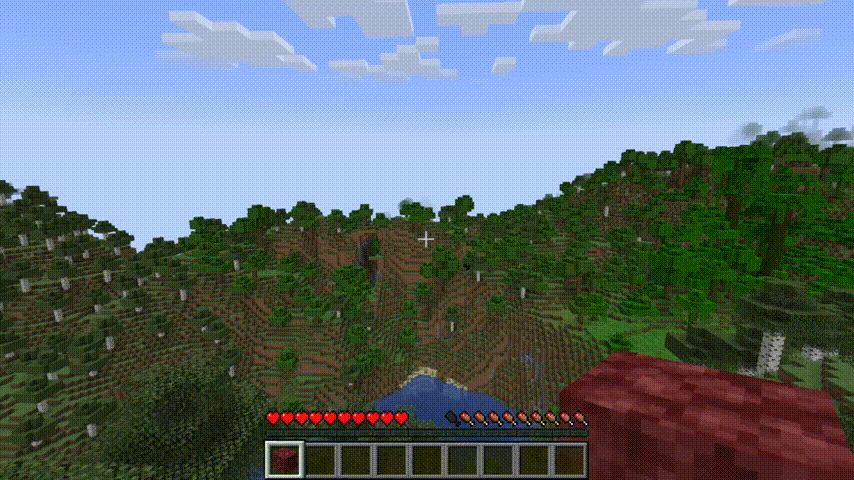 eating a block of netherrack