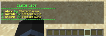 Claim List