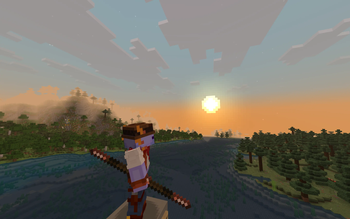 Holding a quarterstaff
