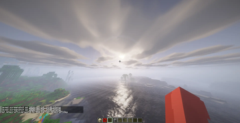 Morning sun over the water