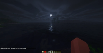 Moon over the lake