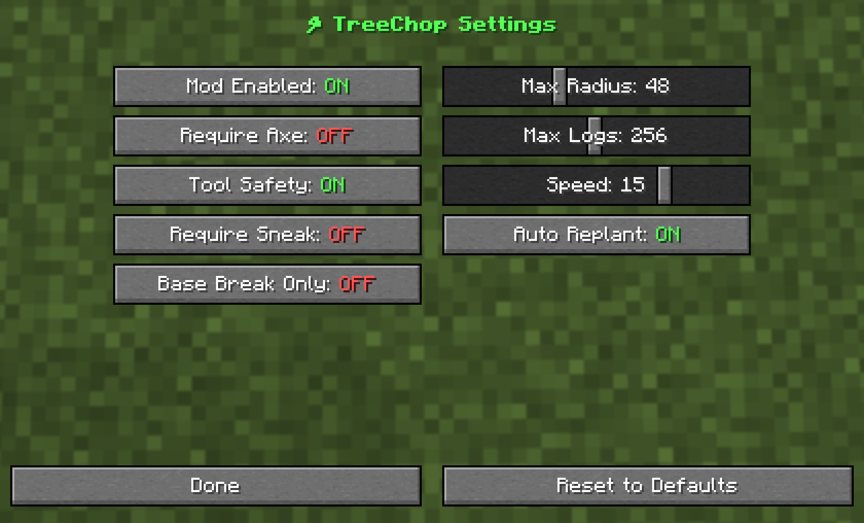 Config Menu