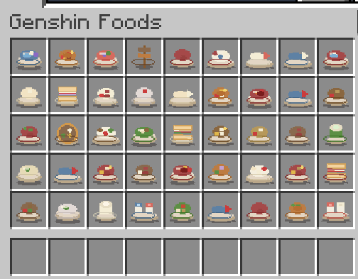 Some of the added dishes