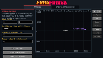 Player Tracker optimal placement calculator screen