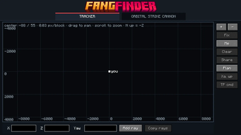 Fang Finder Tracker screen