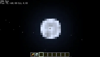 Also the moon zoomed in