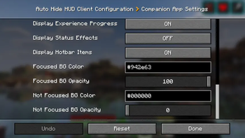 Companion App Settings