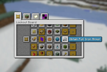 A Lockout Board with Texture Pack Enabled