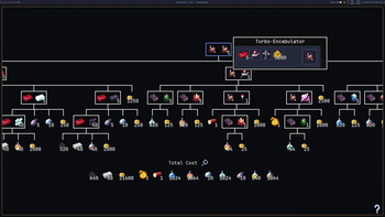 A complex recipe tree