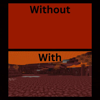 In Lava With And Without Pack