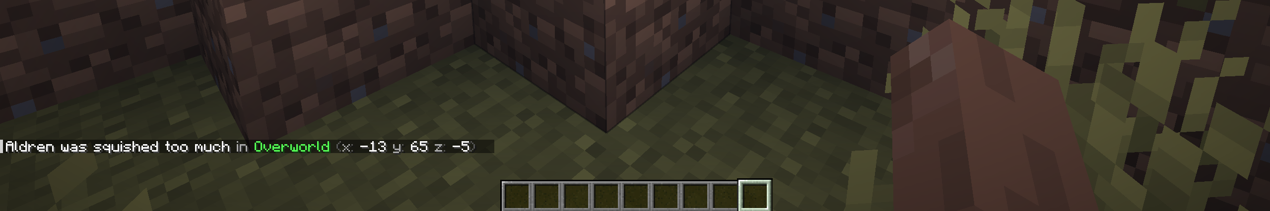 Death message with Overworld location details
