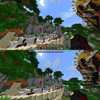 Hypixel Lobby FPS Comparison