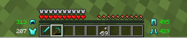 Armor around Hotbar mode