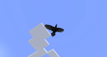 Raven in flight