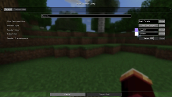Customization Settings