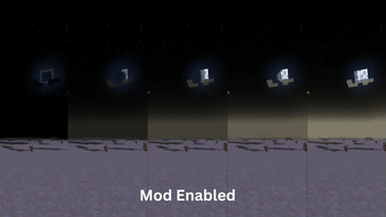 Moon phases desert fog