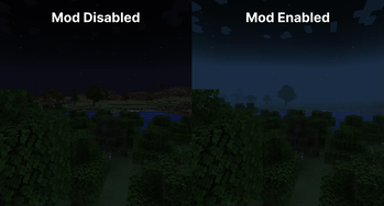 Oak/birch forest fog comparison