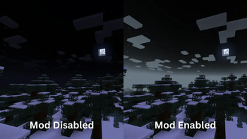 Snowy taiga fog comparison