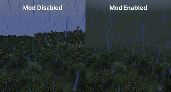 Oak/birch forest fog comparison