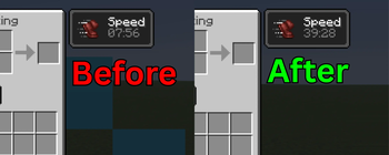 Before and after using the mod (5x example) in the side bar