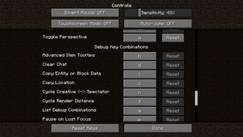 Debug Key Combinations